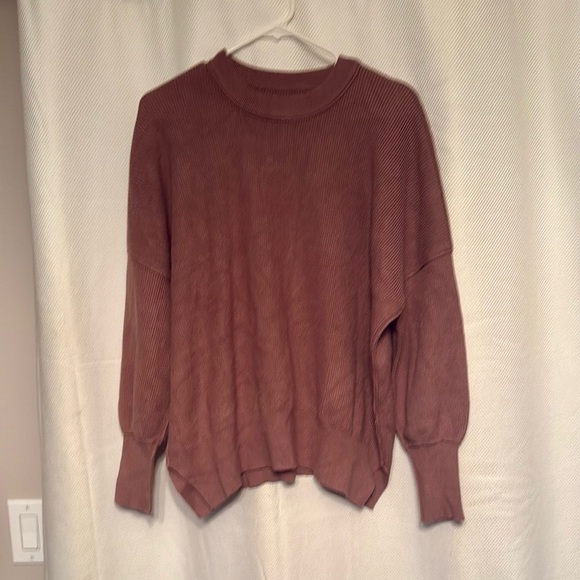 None Sweaters - Women's Oversized Batwing Ribbed Sweater